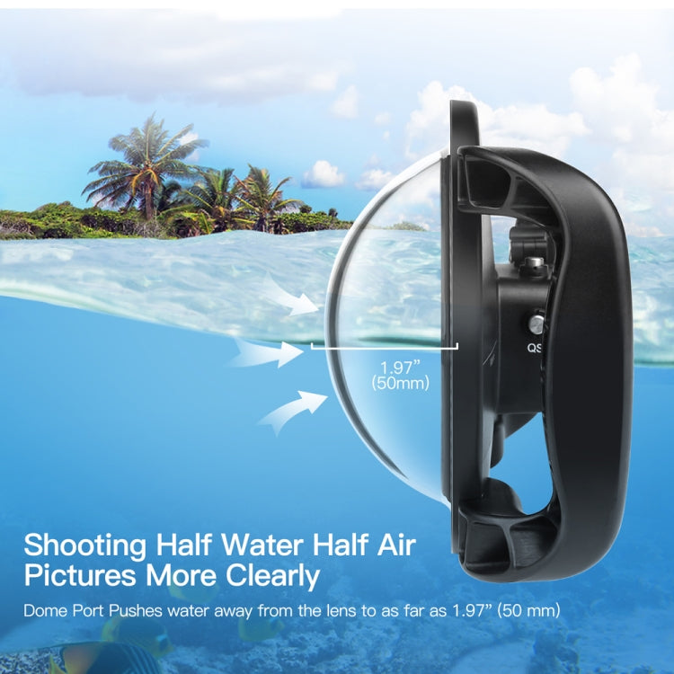 XTGP546 Dome Port Underwater Diving Camera Lens Transparent Cover Housing Case with Handle Trigger For DJI Osmo Action - HoMEdemic™ 