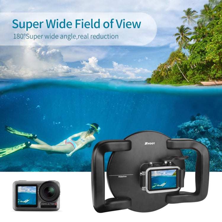 XTGP546 Dome Port Underwater Diving Camera Lens Transparent Cover Housing Case with Handle Trigger For DJI Osmo Action - HoMEdemic™ 