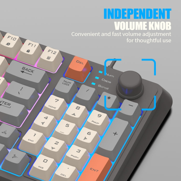 XUNFOX K82 Three-colors 94-Keys Blacklit USB Wired Gaming Keyboard, Cable Length: 1.5m(Bee) - HoMEdemic™ 
