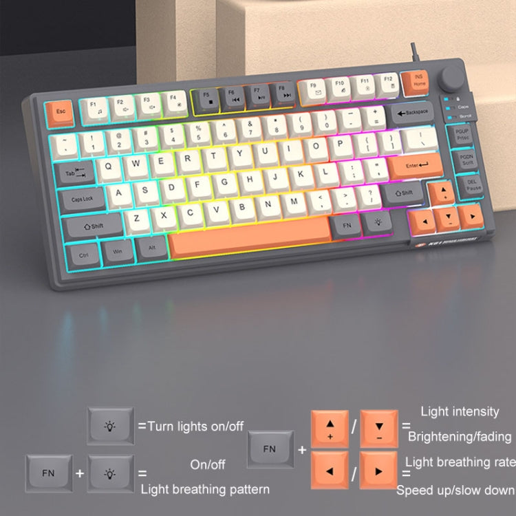 XUNSVFOX K81 Laptop Gaming Office Wired Illuminated Keyboard(Lake Blue) - HoMEdemic™ 