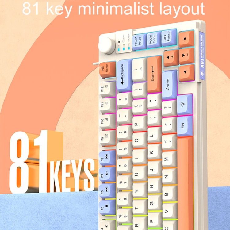 XUNSVFOX K81 Laptop Gaming Office Wired Illuminated Keyboard(Shimmer) - HoMEdemic™ 