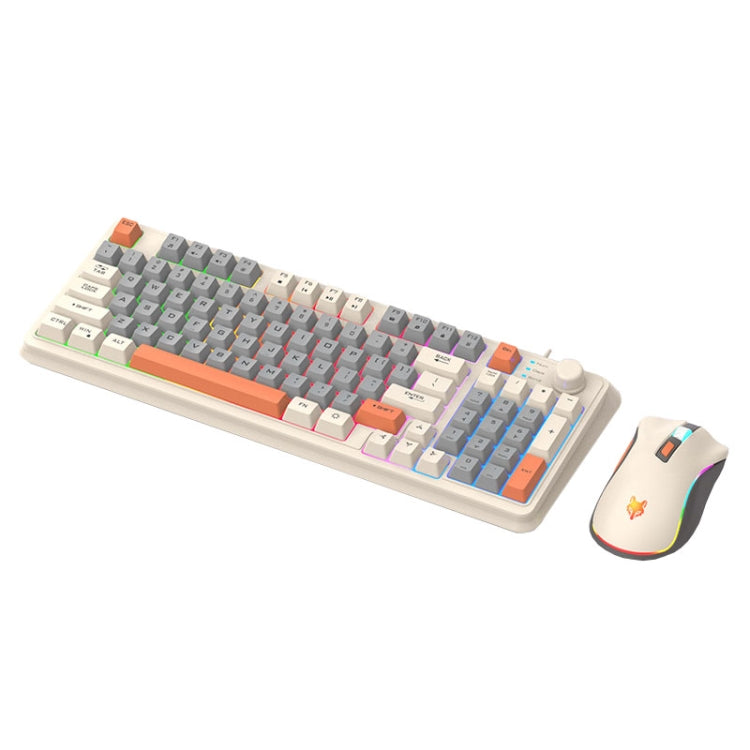 XUNSVFOX K820 Wired Gaming Mechanical Feeling 94 Keys Keyboard And Mouse Set(Bee) - HoMEdemic™ 