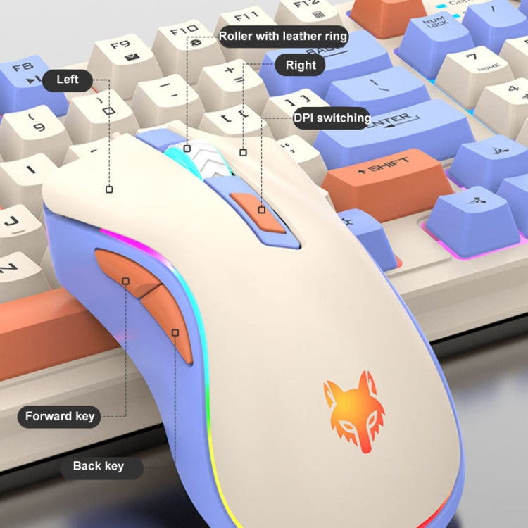 XUNSVFOX K820 Wired Gaming Mechanical Feeling 94 Keys Keyboard And Mouse Set(Bee) - HoMEdemic™ 