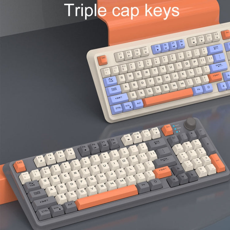 XUNSVFOX K94 Wireless Bluetooth Dual Mode Mechanical Keyboard Gaming Office Laptop Keyboard(Lake Blue) - HoMEdemic™ 