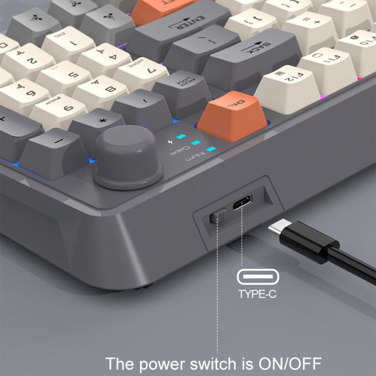 XUNSVFOX K94 Wireless Bluetooth Dual Mode Mechanical Keyboard Gaming Office Laptop Keyboard(Sea Salt) - HoMEdemic™ 