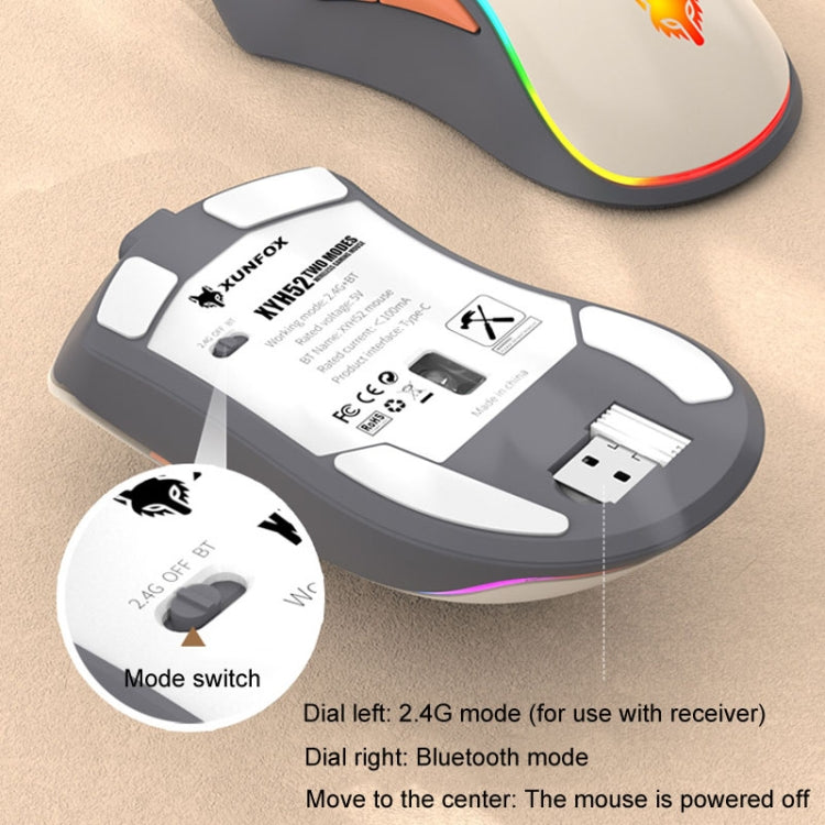 XUNSVFOX XYH52 Wireless Dual Mode Mouse Rechargeable And Silent Office Gaming Mouse(Shimmer) - HoMEdemic™ 