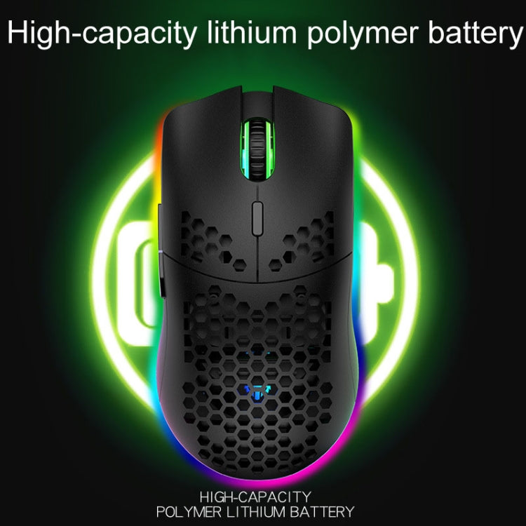 XUNSVFOX XYH80 Hollow Hole Rechargeable Wireless Gaming Mouse RGB Light Computer Office Mouse(Blue) - HoMEdemic™ 