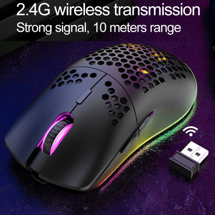 XUNSVFOX XYH80 Hollow Hole Rechargeable Wireless Gaming Mouse RGB Light Computer Office Mouse(Blue) - HoMEdemic™ 