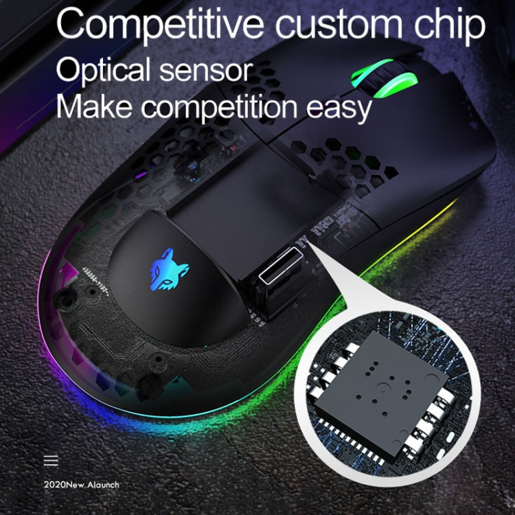 XUNSVFOX XYH80 Hollow Hole Rechargeable Wireless Gaming Mouse RGB Light Computer Office Mouse(White) - HoMEdemic™ 