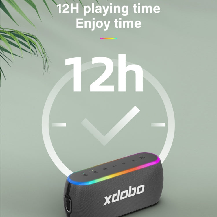 Xdobo X8 III BT5.3 IPX7 Wireless Speaker with RGB Light, Support Bluetooth/TF Card/USB/AUX(Grey) - HoMEdemic™ 