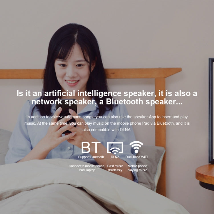 Xiaomi AI Speaker Support Dual-band WiFi & Bluetooth 4.1 & A2DP Music Playback - HoMEdemic™ 