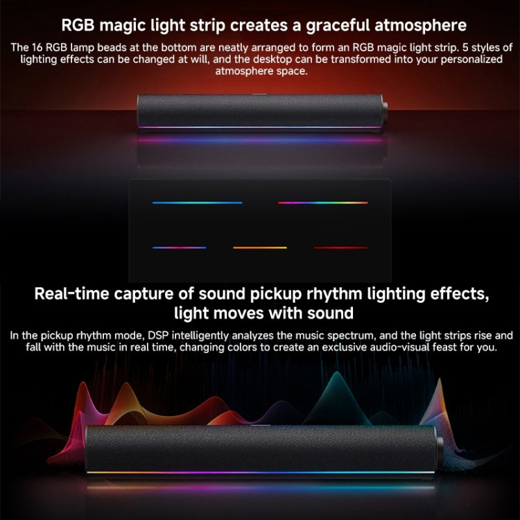 Xiaomi Redmi Computer Bluetooth Speaker with RGB Ambience Light(Black) - HoMEdemic™ 