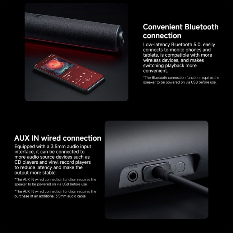 Xiaomi Redmi Computer Bluetooth Speaker with RGB Ambience Light(Black) - HoMEdemic™ 
