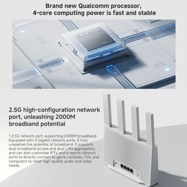 Xiaomi Router BE3600 WiFi7 2.5G Port Dual Band, US Plug(White) - HoMEdemic™ 