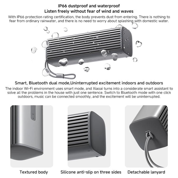 Xiaomi Sound Move Portable Bluetooth Speaker, US Plug(Silver Grey) - HoMEdemic™ 
