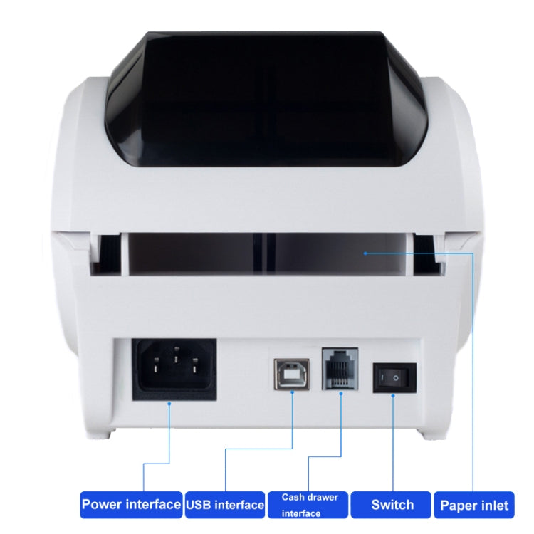 Xprinter XP-320B 80mm Thermal Barcode Supermarket Cashier Label Printer, Spec: USB+Bluetooth(EU Plug) - HoMEdemic™ 