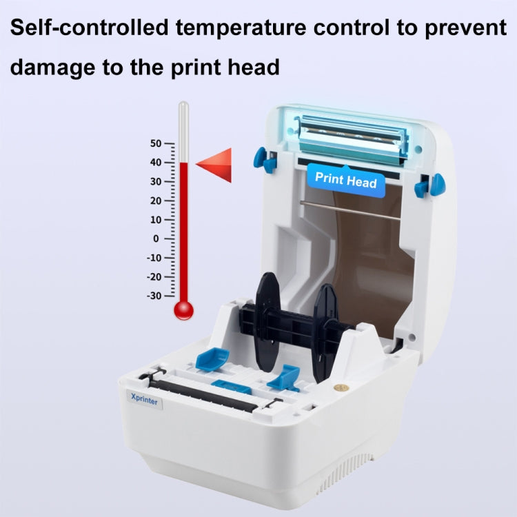 Xprinter XP-320B 80mm Thermal Barcode Supermarket Cashier Label Printer, Spec: USB+Bluetooth(UK Plug) - HoMEdemic™ 