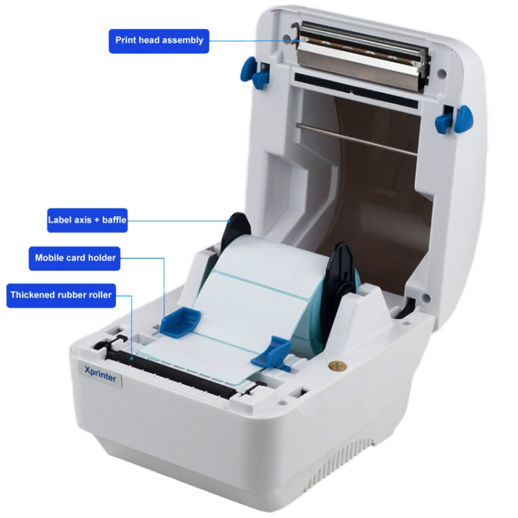 Xprinter XP-320B 80mm Thermal Barcode Supermarket Cashier Label Printer, Spec: USB+Bluetooth(US Plug) - HoMEdemic™ 