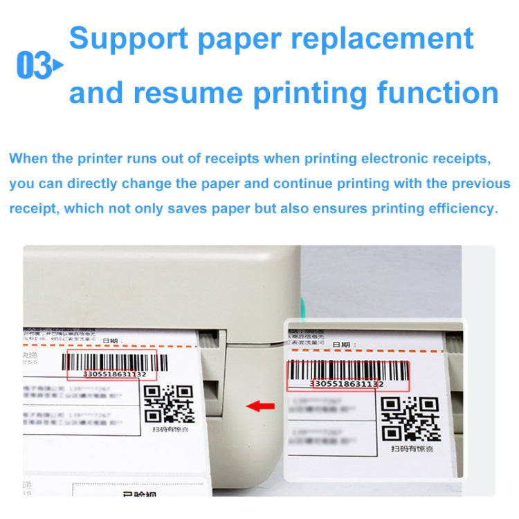 Xprinter XP-450B USB Port Supermarket Cashier Barcode Thermal Printer(EU Plug) - HoMEdemic™ 