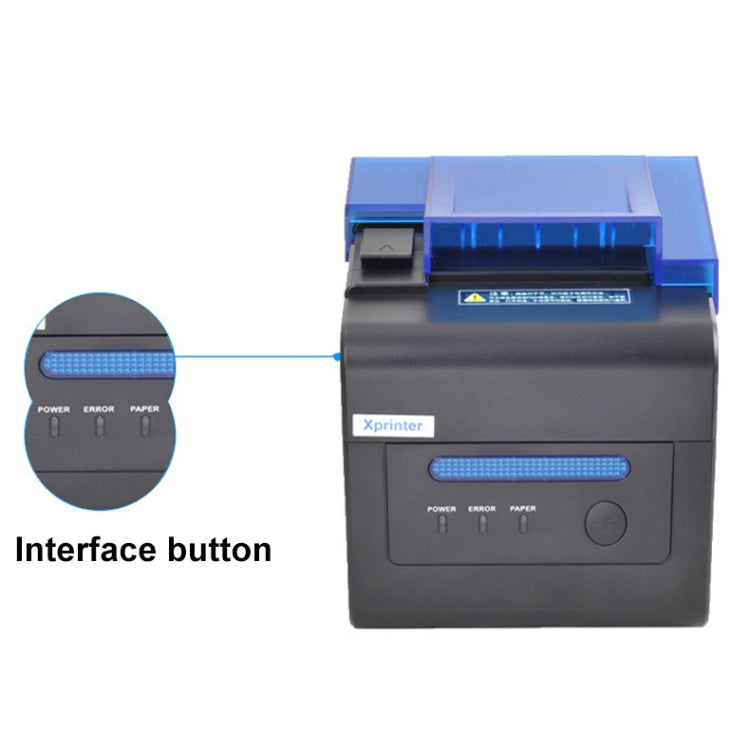 Xprinter XP-C300H 80mm Sound And Light Alarm Store Cashier Rreceipt Thermal Printer, Spec: USB+COM+LAN(US Plug) - HoMEdemic™ 