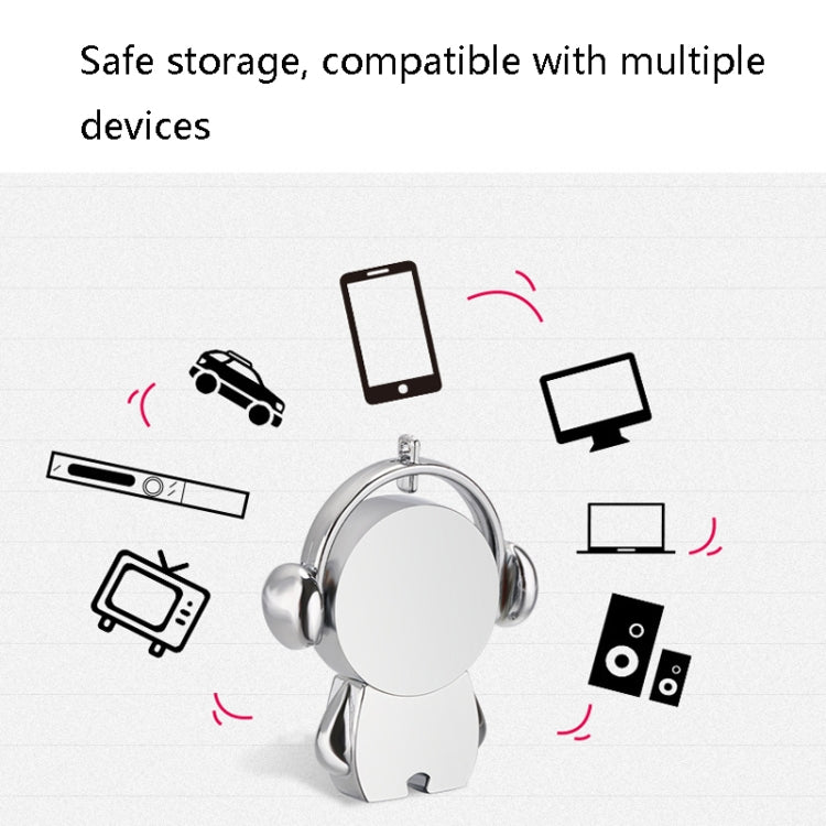 Y01 Metal Musician Car Cartoon Style U Disk, Capacity: 16GB(Silver) - HoMEdemic™ 