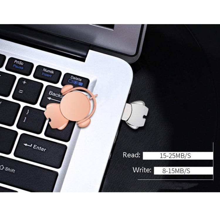 Y01 Metal Musician Car Cartoon Style U Disk, Capacity: 32GB(Rose Gold) - HoMEdemic™ 