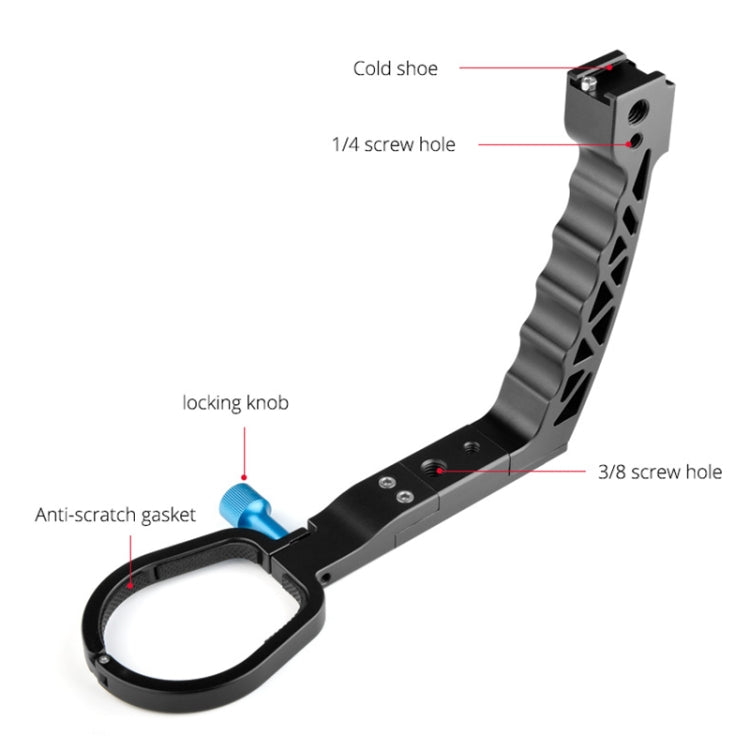 YELANGU A69 Lifting Handle Pot Handheld Stabilizer Extension Mount for DJI Ronin SC (Black) - HoMEdemic™ 
