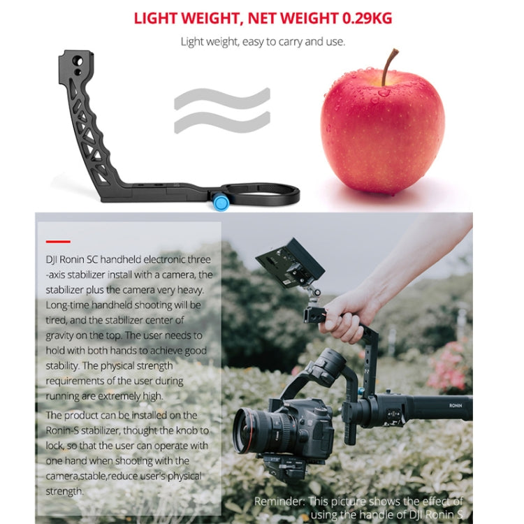 YELANGU A69 Lifting Handle Pot Handheld Stabilizer Extension Mount for DJI Ronin SC (Black) - HoMEdemic™ 