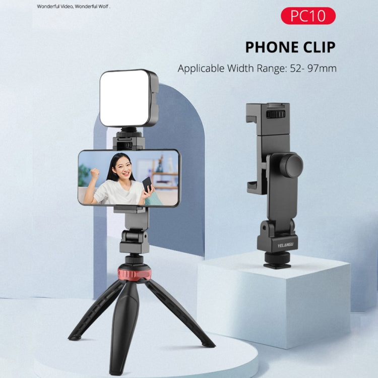 YELANGU PC10 360 Degree Rotating Horizontal Vertical Shooting Phone Clamp Holder Bracket (Black) - HoMEdemic™ 