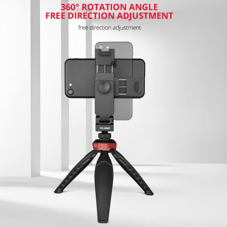 YELANGU PC10 360 Degree Rotating Horizontal Vertical Shooting Phone Clamp Holder Bracket (Black) - HoMEdemic™ 
