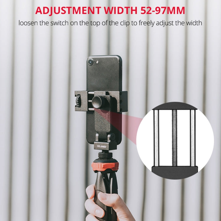 YELANGU PC10 360 Degree Rotating Horizontal Vertical Shooting Phone Clamp Holder Bracket (Black) - HoMEdemic™ 