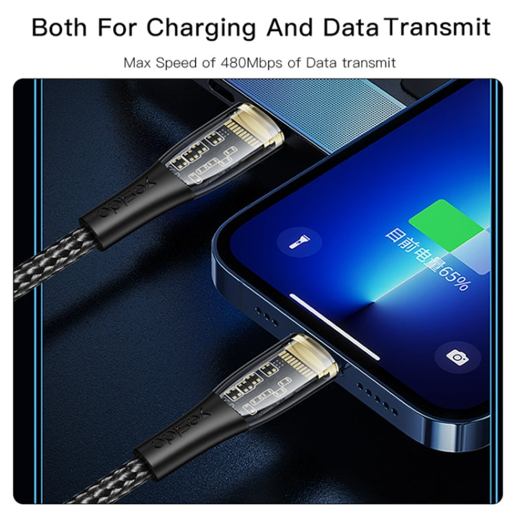 YESIDO CA101 PD 20W USB-C / Type-C to 8 Pin Braided Charging Data Cable, Length:1.2m(Black) - HoMEdemic™ 