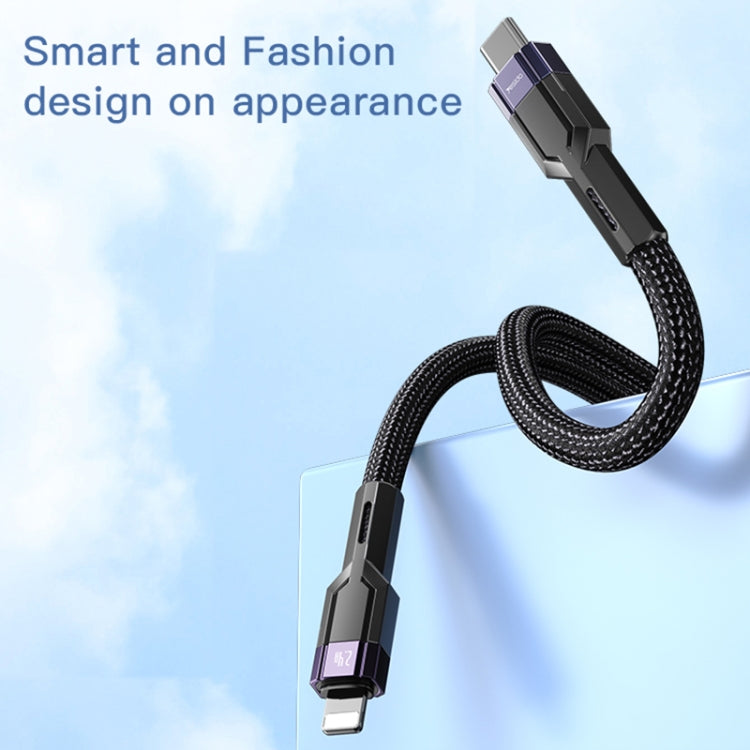 YESIDO CA107 1.2m 2.4A USB-C / Type-C to 8 Pin OD0.6 Charging Data Cable(Black+Blue) - HoMEdemic™ 