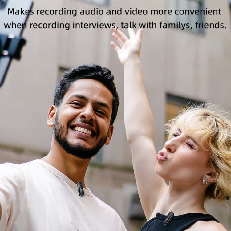 YESIDO KR16 2 in 1 Wireless Lavalier Microphone 8 Pin Receiver with Charging Box - HoMEdemic™ 