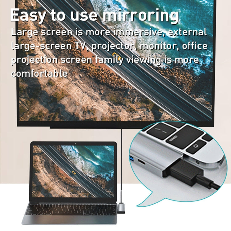 YG-2102 5 in 1 Dual USB-C / Type-C to USB Docking Station HUB Adapter (Silver) - HoMEdemic™ 