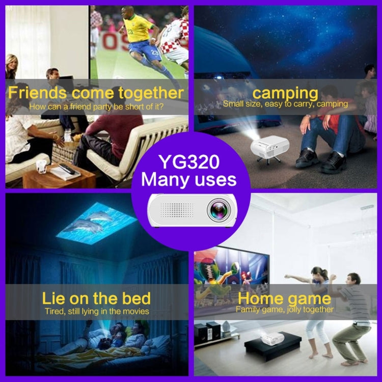 YG320 320*240 Mini LED Projector Home Theater, Support HDMI & AV & SD & USB - HoMEdemic™ 