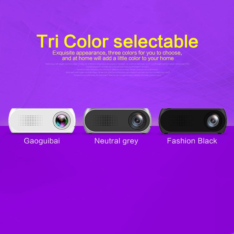 YG320 320*240 Mini LED Projector Home Theater, Support HDMI & AV & SD & USB, YG320 Silver, YG320 White, YG320 Black - HoMEdemic™ 