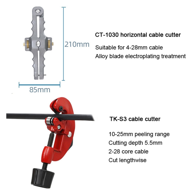 YH-G11 11-In-1 Fiber Optic Tool Kit TK-S3 Cable Knife And Stripping Kit - HoMEdemic™ 