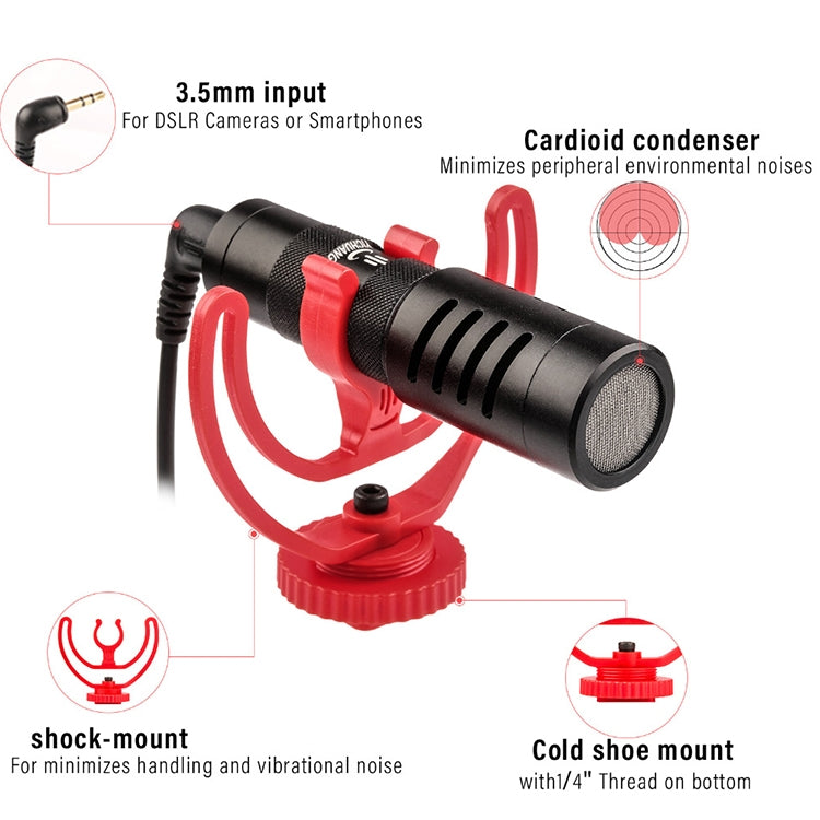 YICHUANG YC-VM100 3.5mm Port Portable Pointing Noise Reduction Microphone - HoMEdemic™ 