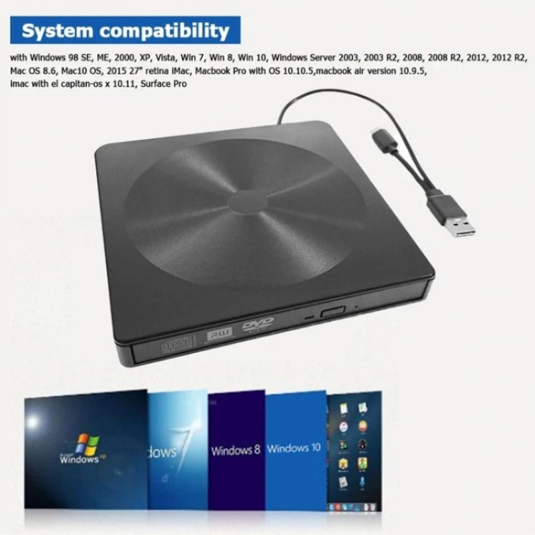 YJ895 High Speed DVD Burner Type-C Computer Laptop External Optical Drive Burner - HoMEdemic™ 