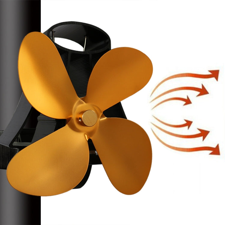 YL-105 4-Blade Aluminum Heat Powered Fireplace Stove Fan, YL-105 (Gold), YL-105 (Rose Red), YL-105 (Silver), YL-105(White), YL-105 (Black), YL-105 (Bronze), YL-105 (Grey) - HoMEdemic™ 