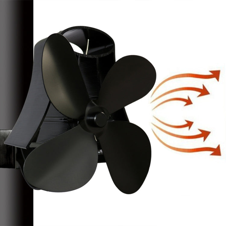 YL-105 4-Blade Aluminum Heat Powered Fireplace Stove Fan, YL-105 (Gold), YL-105 (Rose Red), YL-105 (Silver), YL-105(White), YL-105 (Black), YL-105 (Bronze), YL-105 (Grey) - HoMEdemic™ 