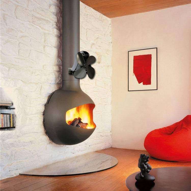 YL-105 4-Blade Aluminum Heat Powered Fireplace Stove Fan, YL-105(White), YL-105 (Black), YL-105 (Bronze), YL-105 (Grey), YL-105 (Gold), YL-105 (Rose Red), YL-105 (Silver) - HoMEdemic™ 