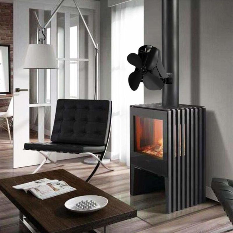 YL-105 4-Blade Aluminum Heat Powered Fireplace Stove Fan, YL-105(White), YL-105 (Black), YL-105 (Bronze), YL-105 (Grey), YL-105 (Gold), YL-105 (Rose Red), YL-105 (Silver) - HoMEdemic™ 