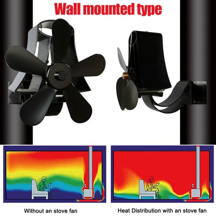 YL-106 5-Blade High Temperature Aluminum Heat Powered Fireplace Stove Fan, YL-106 (Grey), YL-106 (Gold), YL-106 (Rose Red), YL-106 (Silver), YL-106 (White), YL-106 (Black), YL-106 (Bronze) - HoMEdemic™ 