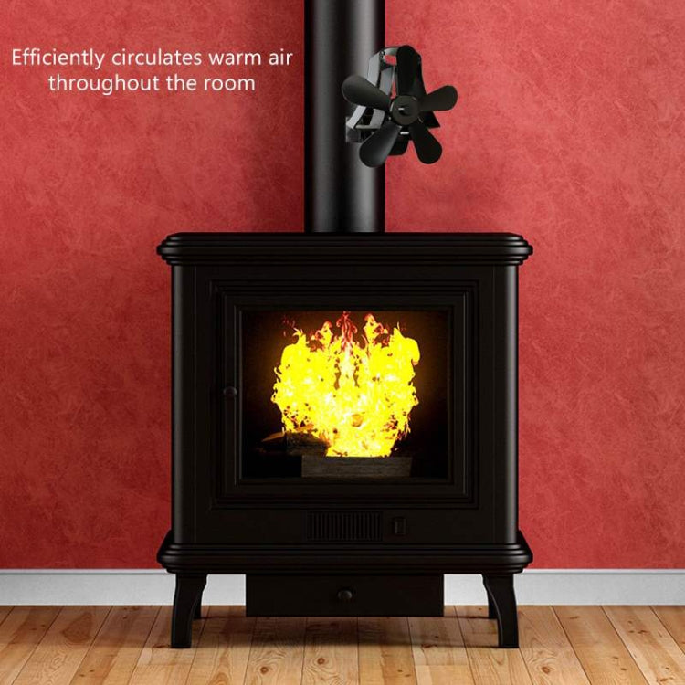 YL-106 5-Blade High Temperature Aluminum Heat Powered Fireplace Stove Fan, YL-106 (Grey), YL-106 (Gold), YL-106 (Rose Red), YL-106 (Silver), YL-106 (White), YL-106 (Black), YL-106 (Bronze) - HoMEdemic™ 