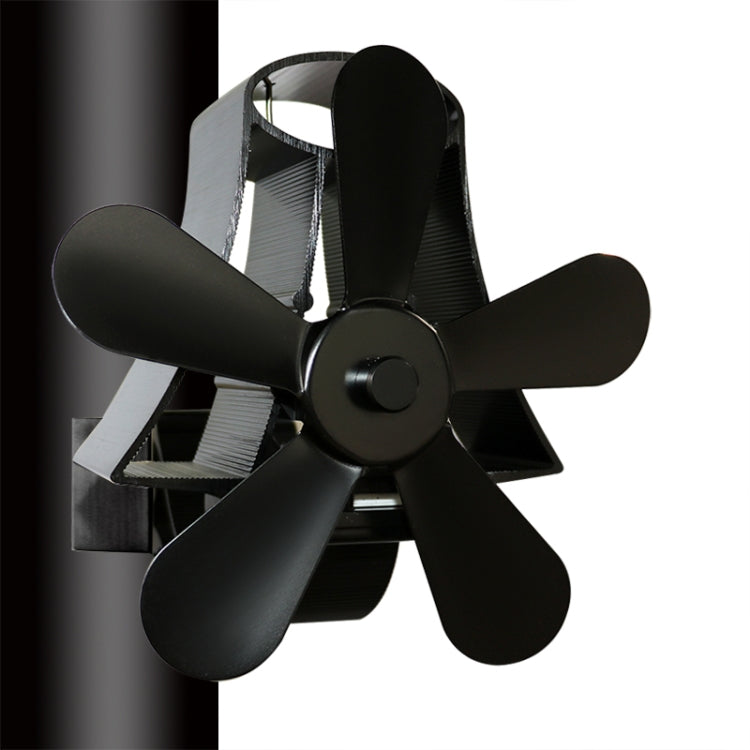 YL-106 5-Blade High Temperature Aluminum Heat Powered Fireplace Stove Fan, YL-106 (Grey), YL-106 (Gold), YL-106 (Rose Red), YL-106 (Silver), YL-106 (White), YL-106 (Black), YL-106 (Bronze) - HoMEdemic™ 