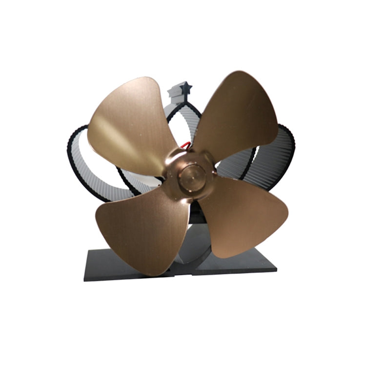 YL201 4-Blade High Temperature Metal Heat Powered Fireplace Stove Fan, YL201 (Black), YL201 (Bronze), YL201 (Grey), YL201 (Gold), YL201 (Rose Red), YL201 (Silver) - HoMEdemic™ 