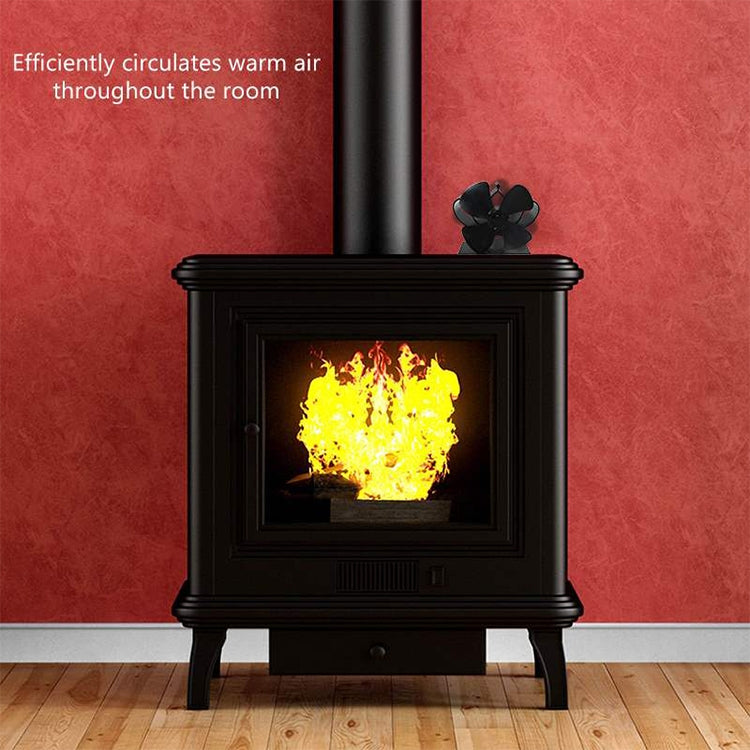 YL201 4-Blade High Temperature Metal Heat Powered Fireplace Stove Fan, YL201 (Gold), YL201 (Rose Red), YL201 (Silver), YL201 (Black), YL201 (Bronze), YL201 (Grey) - HoMEdemic™ 