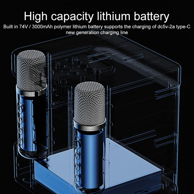 YS-203 Bluetooth Karaoke Speaker Wireless Microphone, YS-203 (Gold), YS-203 (Black), YS-203 (Red), YS-203 (Silver) - HoMEdemic™ 